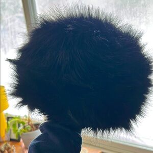 Black Faux Fur Hat